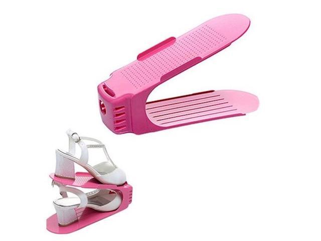 Shoe Double Decker - Efficient Space-Saving Organizer- Pink