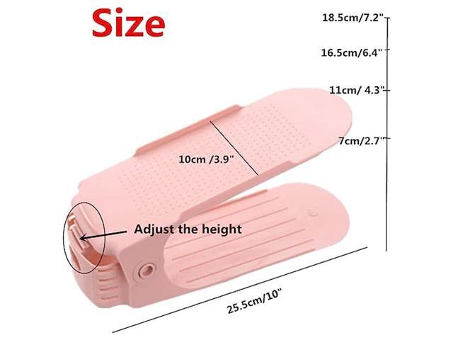 Shoe Double Decker - Efficient Space-Saving Organizer- Pink