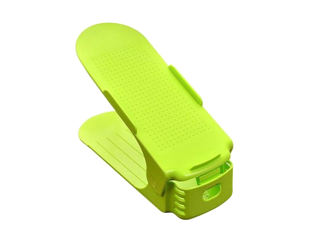Shoe Double Decker - Efficient Space-Saving Organizer- Green - 4 Pack