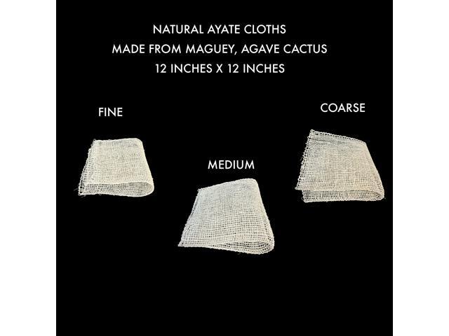 Ayate Spa Cloth - Fine, Medium and Coarse Texture - 12 x 12' - 3 Pack