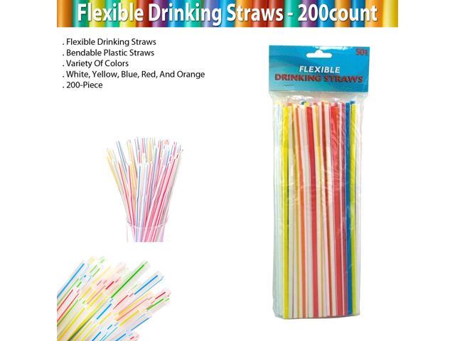 Flexible Drinking Straws - 200 count