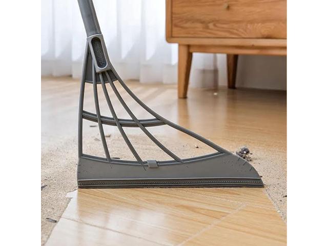 Magic Sweep Broom 2-in-1: Efficient 180° Cleaning with Rotating Silicone Head