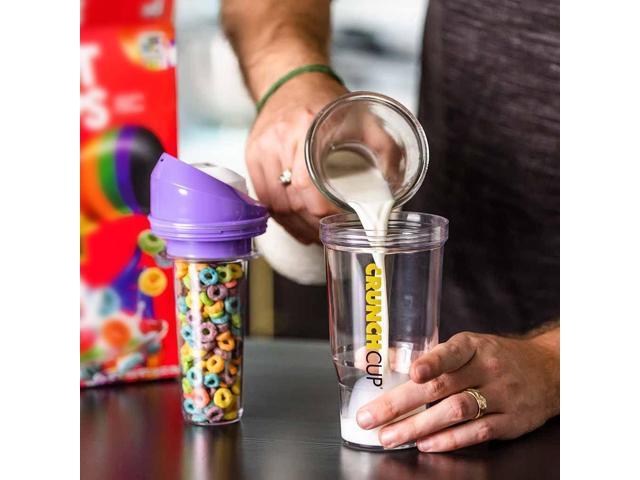 The CrunchCup XL - A Portable Cereal Cup - Purple