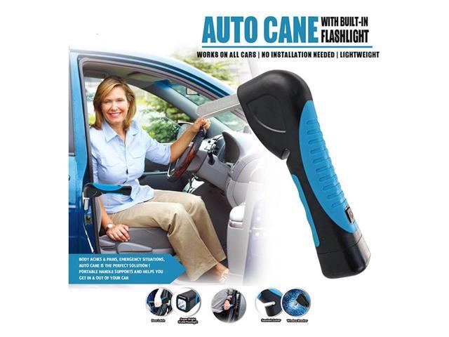 Auto Cane Portable Car Cane Non Slip Grip Built in Flashlight- 3 In 1