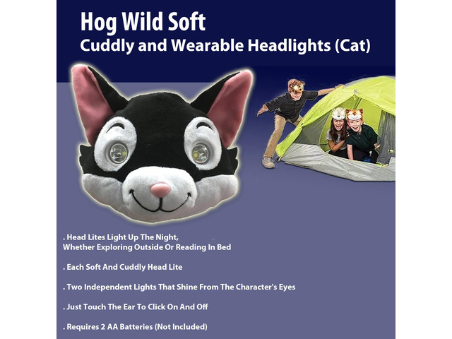 Hog Wild Soft, Cuddly and Wearable Headlights (Cat)