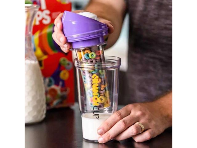 The CrunchCup XL - A Portable Cereal Cup - Purple