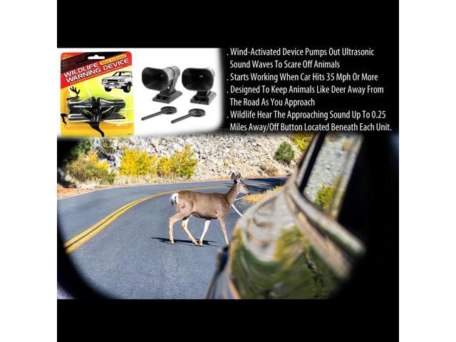 Ultrasonic Wildlife Warning Whistles 2-Pack for Cars & Motorcycles