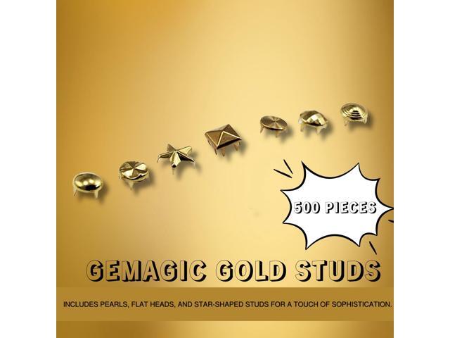 GeMagic Gold Studs - 500 pieces- Assorted Pack