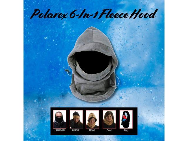 6-in-1 PolarEx EXTREME Fleece Hood in Charcoal - Multi-Function Design