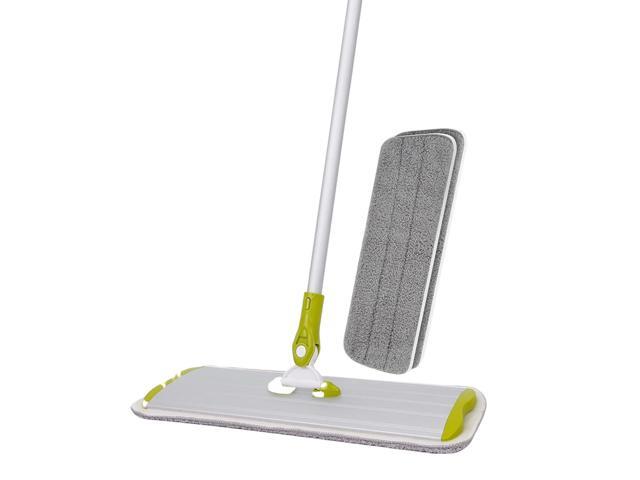 SCRUBIT 16' Microfiber Swivel Mop: Wet/Dry Reusable Pads, 52' Pole, 2 Included