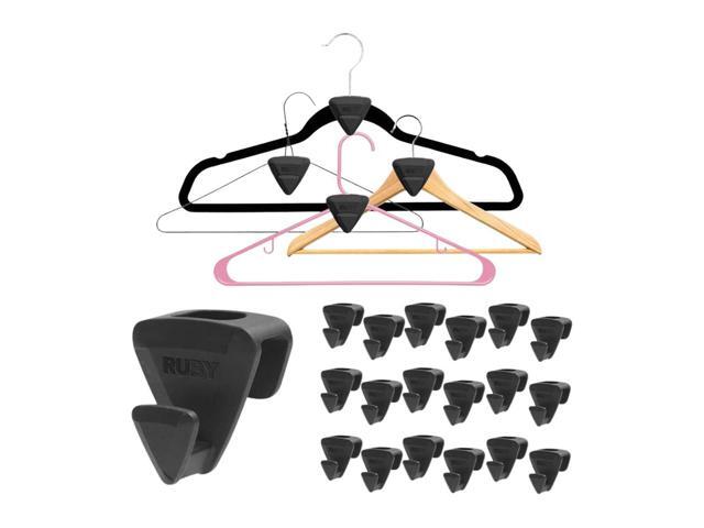 Ruby Space Triangles, 54-Pc Hanger Hooks, Black