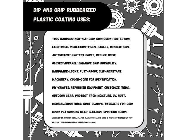 Dip and Grip Rubberized Plastic Coating (Black) 8 fl. oz