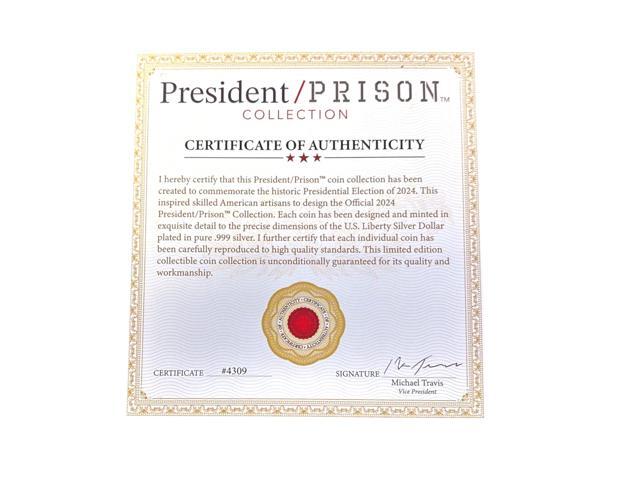Joe Biden Commemorative Coin Gold-Layered Collectible Display Case & Certificate