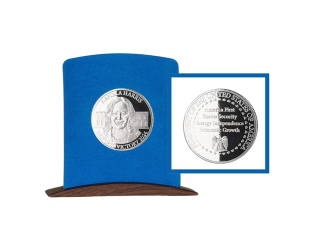 Kamala Harris 2024 Commemorative Coin - Silver-Layered Edition
