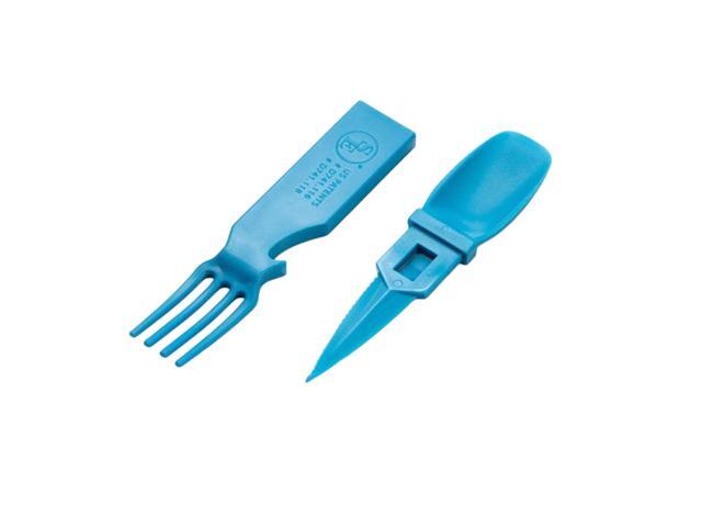 4-in-1 Snapatite+ Utensil Set - Spoon, Knife, Fork, Bottle Opener (Blue)