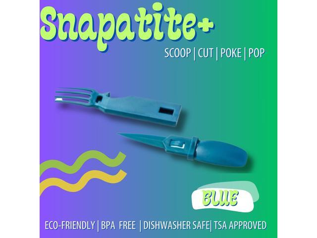 4-in-1 Snapatite+ Utensil Set - Spoon, Knife, Fork, Bottle Opener (Blue)