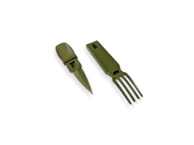 4-in-1 Snapatite+ Utensil Set - Spoon, Knife, Fork, Bottle Opener (OD Green)