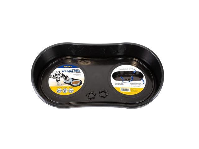 Non-Skid Pet Bowl Tray, Black