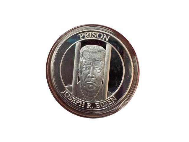 Donald Trump 2024 Commemorative Coin Silver Layered Collectible Case Certificate