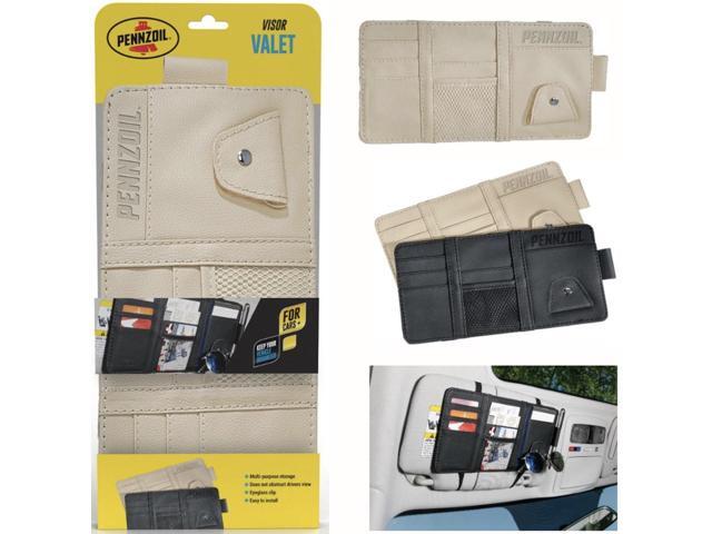 Pennzoil Visor Valet - Convenient Car Organization Solution (Black)