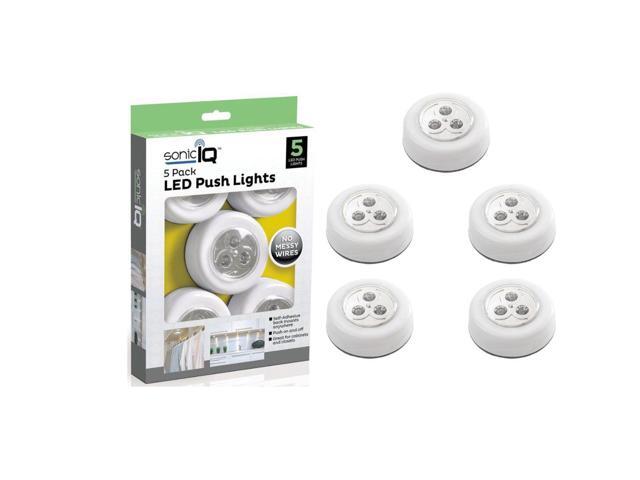 SonicIQ LED Push Lights - 5 Pack for Easy Illumination