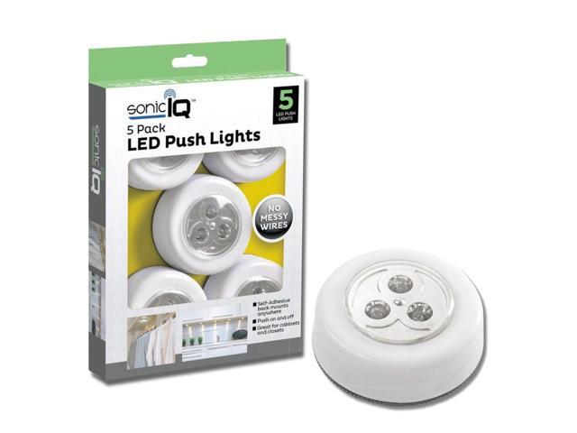 SonicIQ LED Push Lights - 5 Pack for Easy Illumination