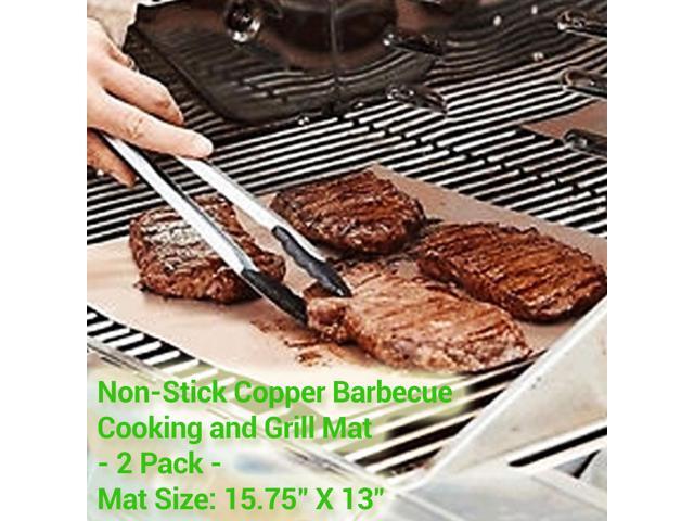 Copper Grill Mats - Non-Stick 2 Pack, Ideal for All Your Grilling Needs!