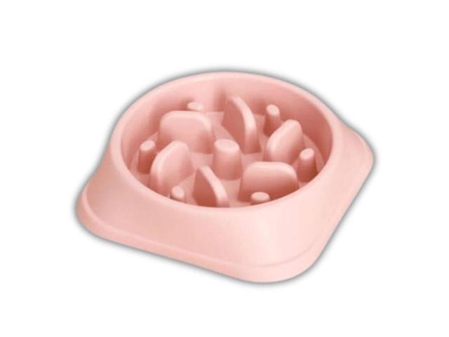 Anti-Choke Slow Feeder Pet Bowl - PINK