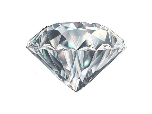 Glass Diamond Jewel Paperweight- Clear (30mm)
