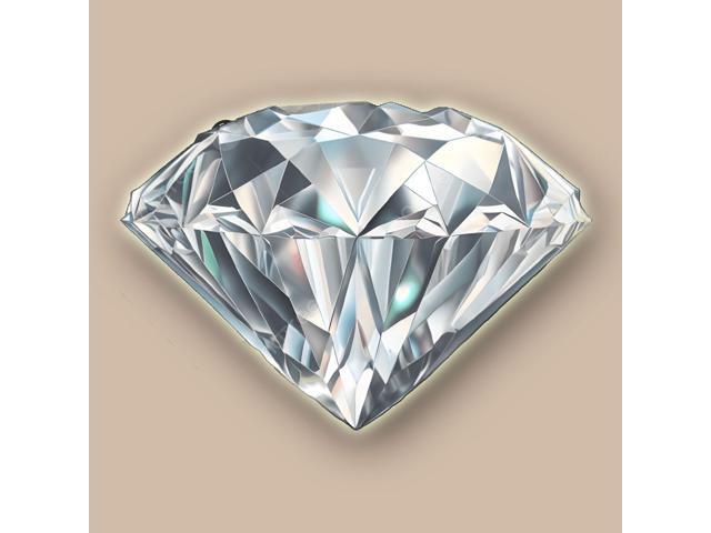 Glass Diamond Jewel Paperweight- Clear (30mm)