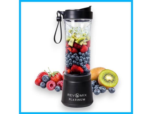 Handy Gourmet RevMix Platinum for Smoothies & Shakes On The Go, 12 oz. (Black)