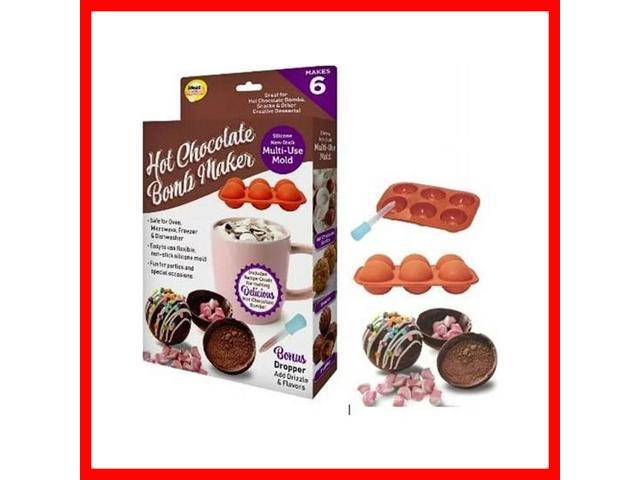 Hot Chocolate Bomb Maker with Bonus Dropper - Perfect for Custom Flavors
