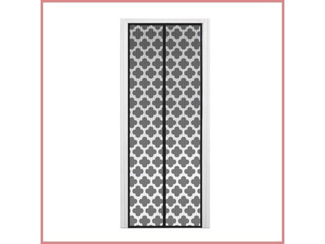 Eternal Lifestyle Hands Free Mesh Door - Floral Design - Black