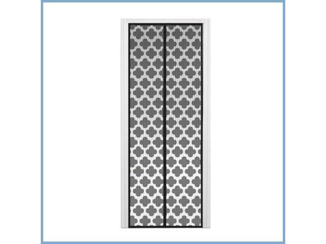 Eternal Lifestyle Hands Free Mesh Door - Floral Design - Black