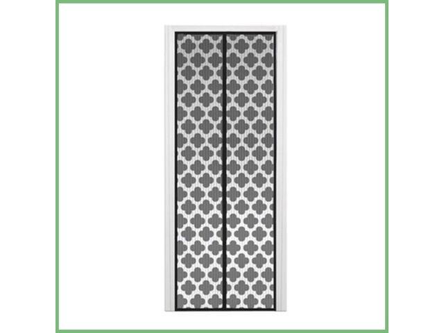 Eternal Lifestyle Hands Free Mesh Door - Floral Design - Black