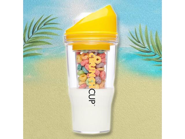 The CrunchCup XL - A Portable Cereal Cup - Yellow