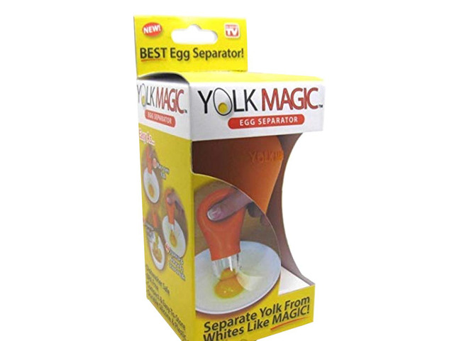 Yolk Magic Egg Separator - Quick and Easy Kitchen Tool (Orange)
