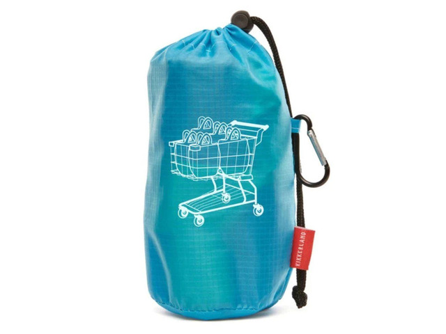 5-Pack Colorful Reusable Shopping Bags with Carry Pouch & Carabiner
