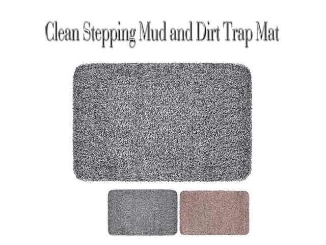 Clean Stepping Gray Mat - Traps Mud & Dirt to Protect Floors