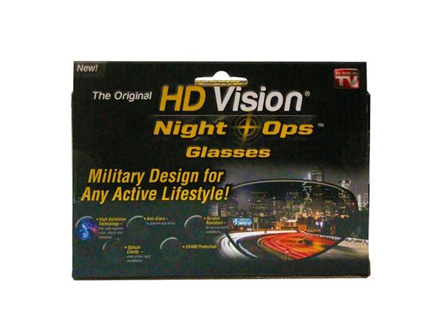 HD Vision Night Ops Lenses Sunglasses- Unisex- Adult- Black