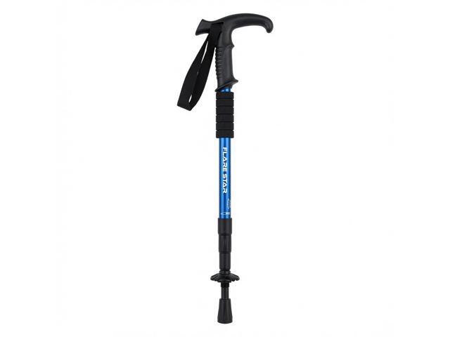 Flare Star Adjustable Telescopic Trekking Poles - Collapsible Hiking Walking Sticks (Assorted)