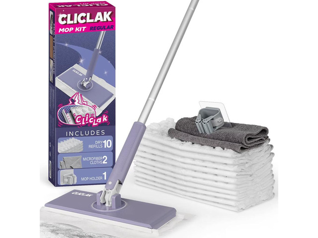 ClicLak Mop Kit -Disposable Sweeper Dust Mop