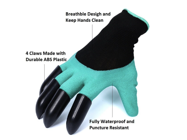 Garden Gloves - Built in 4 Claws for Easy Gardening