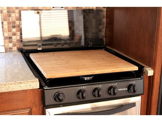 CAMCO 43571 Camco Mfg 43571 Stove Cover Bamboo Silent Top