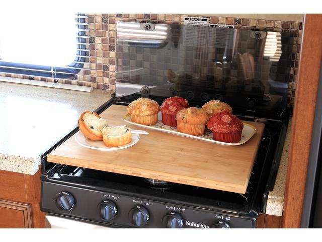 CAMCO 43571 Camco Mfg 43571 Stove Cover Bamboo Silent Top