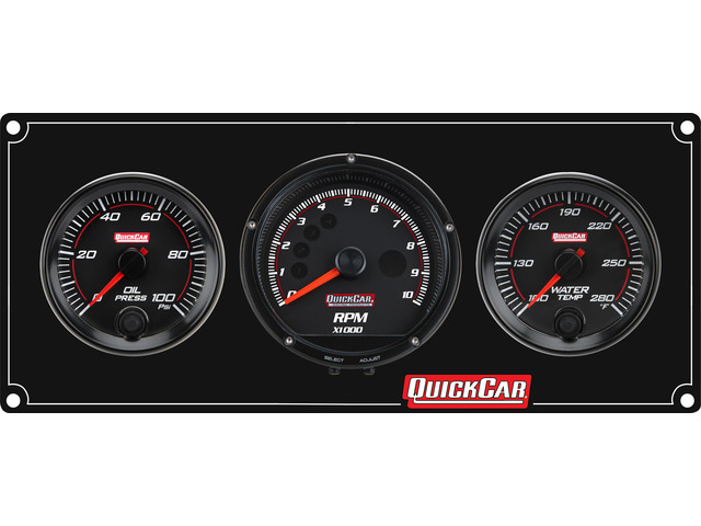 Redline 2-1 Gauge Panel OP/WT w/Recall Tach