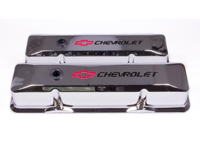 SBC Chrome Die Cast V/C's - Tall w/Baffle