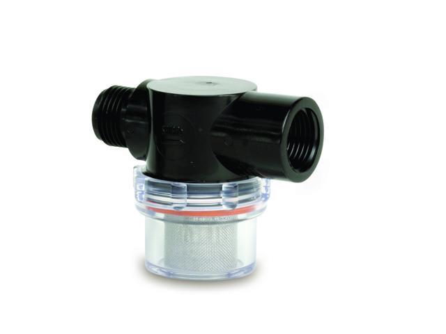 SHURFLO TWIST ON STRAINER 1/2 PIPE INLET CLEAR BOWL