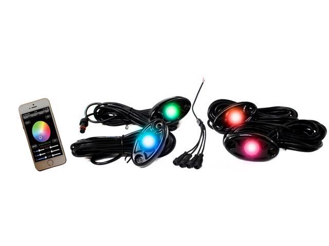 RSLD4KITCS - ColorSMART 4-LED Rock Light Kit (RGB Multi-Color w/ Black Housings)