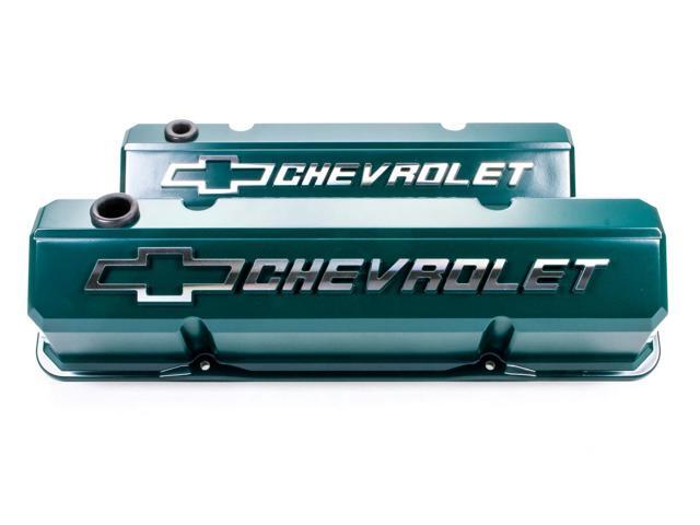 Proform 141-933 Slant Edge Valve Cover for Small Block Chevy, Green